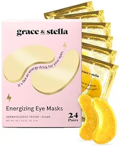 Grace & Stella Award Vinnande Under Eye Mask - Travel Essentials - Födelsedagspresenter för kvinnor - Gel Eye Patches för mörka cirklar, Puffy Eyes, Wrinkles, Undereye Bags - Vegan - Självvård (24 Pairs, Gold)