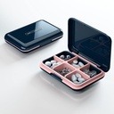 Travel Pill Case, Pill Box - Acedada Portable Pill Holder, Travel Pill Container Pill Carrier för Purse, Waterproof Compact Medicine Organizer Box, Blue