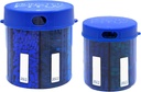 Monster Supplement Medication Pill Dispenser med Compartment Labels - Extra Large Pill Container Bottle Handles nästan alla tillägg - Lätt att Dispensera (Monster Blue & Monster Jr Blue)