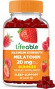 Livlig Melatonin 20mg Gummies | Stor smaksättning sömn tillskott för vuxna | Kan hjälpa till att falla och sova | Vegetariska sömn Gummies för vuxna, män, kvinnor | 60 Melatonin Gummies 20mg