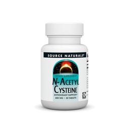 Källa Naturals N-Acetyl Cysteine Antioxidant Stöd 600 mg Kosttillskott som stöder andningshälsa * - 30 tabletter
