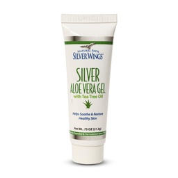 Natural Path Silver Wings 200ppm Silver med Aloe Vera Gel och Tea Tree Oil - Soothing Skin Care - 0,75 oz