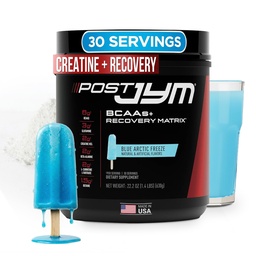 JYM Supplement Science Post JYM Active Matrix Blue Artic Freeze Amino Recovery Powder Pure Creatine HCL, BCAA: s, Glutamine, Carnitine, Betaine, Taurin för styrka, reparation, prestanda 30 portioner