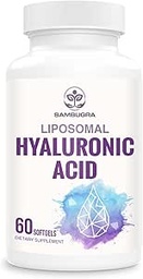 Liposomal Hyaluronic Acid 1000mg, High BioavailabilityHyaluronic Acid Capsules, Dietary Supplement Support Skin och Bones, 180 Capsules (Pack of 3)