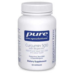 Pure Encapsulations Curcumin 500 med Bioperine - Antioxidant Supplement för att stödja gemensamma, Tissue, Liver, Colon & Cellular Health * - med gurkmeja Curcumin & Bioperine - 60 kapslar