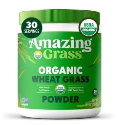 Fantastisk Grass Wheat Grass Powder: 100% Whole-Leaf Wheat Gras Powder för energi, Detox & Immunity Support, Chlorophyll Providing Greens, 30 Servings