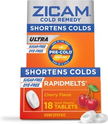Zicam Cold Remedy Zink Rapidmelts, Cherry Flavor, 18 greve av 1)