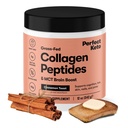 Perfekt Keto Collagen Peptides Protein Powder med MCT Oil, Hydrolyzed Collagen, Typ I & III Supplement, Gluten Free Grass Fed, Low Carb, Keto Coffee Creamer, Collagen för kvinnor och män, Cinnamon Toast