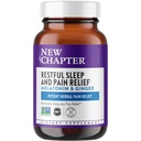 New Chapter Sleep Aid, Restful Sleep and Pain Relief, Melatonin & Ginger Sleep Supplement, Gluten Free and Non-GMO, 30 Vegetarian Capsules
