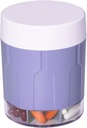 Betife Extra Large Supplement Organizer, Weekly Pill Organizer Bottle, Daily Pill Dispenser med 7 stora delar, Organizer att hålla 7 dagars Vitamin Medication, 21 etiketter och en rengöringsborste (Purple)