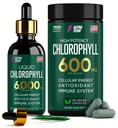 (Bundle) flytande klorofylldroppar och klorofyllkapslar - naturlig energi, immunstöd, inre färskhet och antioxidanttillskott