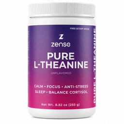 Ren L-Theaninpulver 100% [266gm-1,250 portioner] Naturlig L-Theanin Supplement - Endast 1 ingrediens, fri från socker, soja, filler, melatonin, icke-GMO, Vegan
