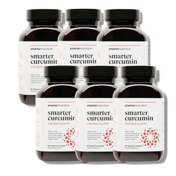 Smartare Nutrition Curcumin Softgels - Vegan High Absorption 400 mg Curcumin Supplement Standardiserat till 95% Tetrahydrocurcuminoids + Black Seed Oil & Ginger för Joint & Immune Health - 360 Ct