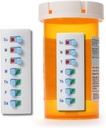 Peel och Stick Reusable för 12 + Refills, Pill/Medication/Vitamin/Pet Med Tracker & Reminder, Attach to Your Bottle, Organizer-Free, Curved-Back (White, 2-Pack)