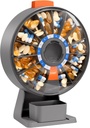 Daviky Pill Dispenser Daily, Large Pill Organizer med Wall-Mounted eller Standing Use, 14 Days Pill Container, Push Button Design, Weekly Pill Box för vitamin, medicin, tillägg, fiskolja (Gray)