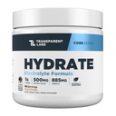 Transparent Labs Hydrate Naturligt sötade Electrolytes Powder - Hydration Powder Electrolytes med kokosvatten, Calcium, Taurin och kalium - 40 portioner, Peach Mango