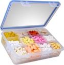 GMS 12 Compartment Vitamin Pill Organizer - Stor storlek Lämplig för flera kosttillskott och tabletter - Säker, säker design med Easy Locking Lid - Medicine Cabinet Organizer & Idealisk för resor