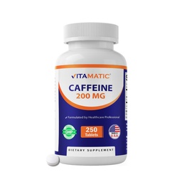 Vitamatiska koffeinpiller 200 mg per servering, 250 vegetariska tabletter