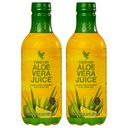Forever Living - Aloe Vera Juice - Lemon Lime Flavor med ren inre Leaf Gel - Stöder Digestion och immunitet - 1L Varje (Pack av 2)