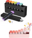 Weekly Pill Organizer Set - 1 Time & 2 Times a Day Pill Boxes, 7-dagars stora medicinfall för daglig medicinering, vitaminer, tillskott, bärbar svart och genomskinlig svart