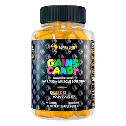 ALPHA LION Gains Candy, Supplement Pills That Support Weight Loss, Muscle Building, Decrease Body Fat, Upgrade Energy & Workout Performance, 60 kapslar (DHB Berberine-GlucoVantage®)