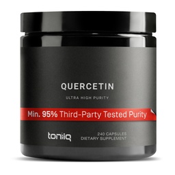 Toniiq Ultra High Purity Quercetin Capsules - 95% + Högre renad och biotillgänglig - 1000mg per portion - 240 kapslar Quercetin Supplement