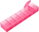 Extra stor Pill Organizer Veckovis, KAPENS Daily Pill Case Box Large Capacity Compartments, 7 Day Pill Containers for Medicine Supplements Vitamin Fish Oil, Red