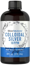 Carlyle Colloidal Silver | 10 PPM | 8 oz (236 ml) | Nano Silver Technology Solutions | Vegetarisk, icke-GMO och Gluten fri tillägg