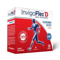 INVIGOFLEX® D - 1500mg Glucosamine Sulfate Powder (Klassisk formulering) - Premium Joint Supplement för knän, händer, tillbaka och Hip Support Packets | 30 Packets