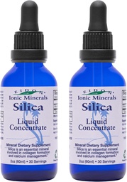 Eidon Liquid Silica Mineral Concentrate - Silica Supplement for Hair, Skin and Nails, Silica Drops to Support Collagen Production, No Added Sugar - 2 oz, 2 Pack