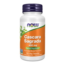 Nu livsmedelstillskott, Cascara Sagrada (Rhamnus purshiana) 450 mg, Herbal Regularity *, 100 Veg kapslar