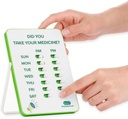 Medicinering Tracker & Pill Reminder | Visuell påminnelse Alarm | 7 Dag AM PM Medication Reminder | Take and Slide | No More Second-guessing or Double-dosing | Perfekt för äldre (Two Column English)