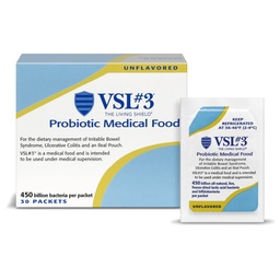 VSL #3® Probiotisk pulver för Digestive Health, IBS & UC Symptom - 450B CFUs, High-Potency, Multi-Strain, Live, Kylerad Probiotisk, Medicinsk Mat för Gut Health Support hos Män & Kvinnor, 30 Pack