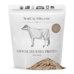 NorCal Organic Chocolate Whey Protein | 100% USA Grass-Fed, USDA Certified | Naturligt smaksatt med Raw Cacao från California Family Farms | 32 Ounce (Pack av 1) - 32 portioner