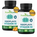 Vitamin B2 Riboflavin 400mg - Energi, hud och cellulär hälsotillskott - Nervous System Support - Vitamin B 2 Vit B - Non-GMO & Gluten Free - B2 Vitamin 400mg Vegetabiliska kapslar, 90 greve 2-Pack