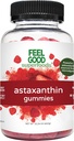 FeelGood Superfoods Astaxanthin Supplements, 6mg Antioxidant Gummies for Skin and Eye Health, Berry Flavor, Vegan, Non-GMO, 60 Count