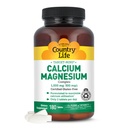 Country Life Target-Mins Calcium Magnesium Komplex 1000mg/500mg, 180 tabletter, Certified Gluten Free, Certified Vegan, Certified Non-GMO Verified