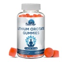 Litium Orotate Gummies 5mg per portion - Tredje part testad, växtbaserad. Alterativ till litiumdroppar eller piller. Trace Mineral för humörstöd - jordgubbs smaksatt litiumtillskott - 60 greve