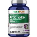 NusaPure Artichoke 20:1 Extrakt, 600 mg Equivalent till 12.000mg 200 Veggie caps (Non-GMO, Gluten Free)
