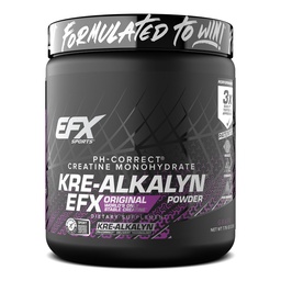 EFX Sports Kre-Alkalyn EFX Powder | pH Correct Creatine Monohydrate Powder Supplement | Styrka, muskeltillväxt och prestanda | 110 portioner (Grape)
