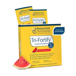 Forskade näringsämnen Liposomal Glutathione (450mg) Liquid Gel + Vitamin C - Tri-Fortify - Aid Natural Energy, Immune Support & Detox - Kliniskt Forskad för Absorption, Vattenmelon (20 Packets)