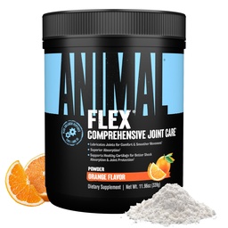 Animal Flex Powder - Gemensamt stödtillägg för smärtlindring, reparation och återställa muskler med gurkmeja, glukosamin, Chondroitin, MSM, Collagen och Boswellia, Great Tasting Orange smak, 30 skopor