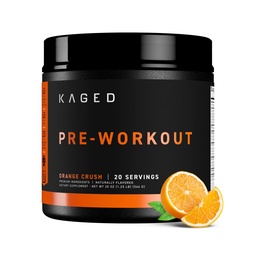 Kaged Original Pre Workout Powder | Orange Crush | Pre-Workout med Kreatin, Beta Alanine, L-Citrulline, BCAAs | 274 mg Organisk koffein | Pre Supplements för Män & Kvinnor | 20 portioner