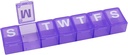 EZY DOSE Weekly (7-Day) Pill Organizer, Medicine Planner, Vitamin Storage Box, Bekvämt och lätt att använda, Medium Compartments, Case for Supplements and Fish Oils, Travel Friendly, Purple, BPA Free