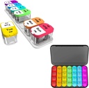 Odaro Extra Large Pill Organizer & Weely Pilll Organizer 4 gånger om dagen