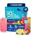 IQMIX Hydration Electrolyte Powder - 4-i-1 Formel för Hydration, Mental Clarity, Mood and Recovery - Sugar-Free Drink Mix, Keto, Magnesium L-Threonate, Lion's Mane - 40 Count Variety Pack