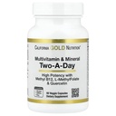 California Gold Nutrition Multivitamin and Mineral with Methyl B12, Vitamin C, L-MethylFolate and Bio-Quercetin, Two-A-Day, 60 Veggie Capsules