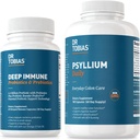 Dr. Tobias Deep Immune Probiotics & Prebiotics and Psyllium Daily, Supports Digestive Health, Gut Immune Function, Daily Fiber Supplement in Support of Colon Health with 4.4. Billion CFU