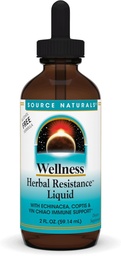 Källa Naturals Wellness Herbal Resistance Liquid med Echinacea, Coptis och Yin Chiao, Immune Support * - Alkoholfri - 2 OZ