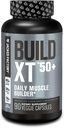 Jacked Factory Build-XT 50+ Daily Muscle Builder - Muscle Recovery Supplement & Muscle Builder för män och kvinnor med KSM-66 Ashwagandha, Primavie Shilajit, ElevATP och Astragin - 90 Count